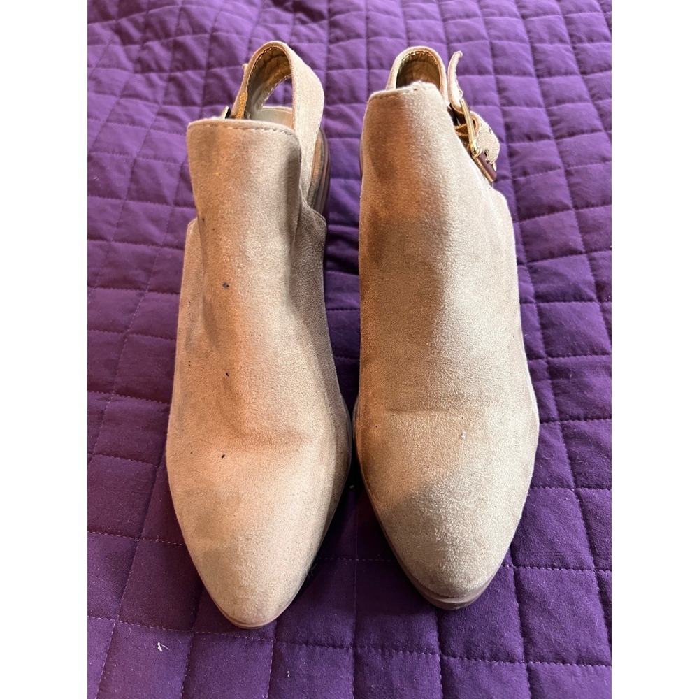 A Rider Girl Mule Slingback Women's Heels Ankle Booties Blossom Suede Size 6.5